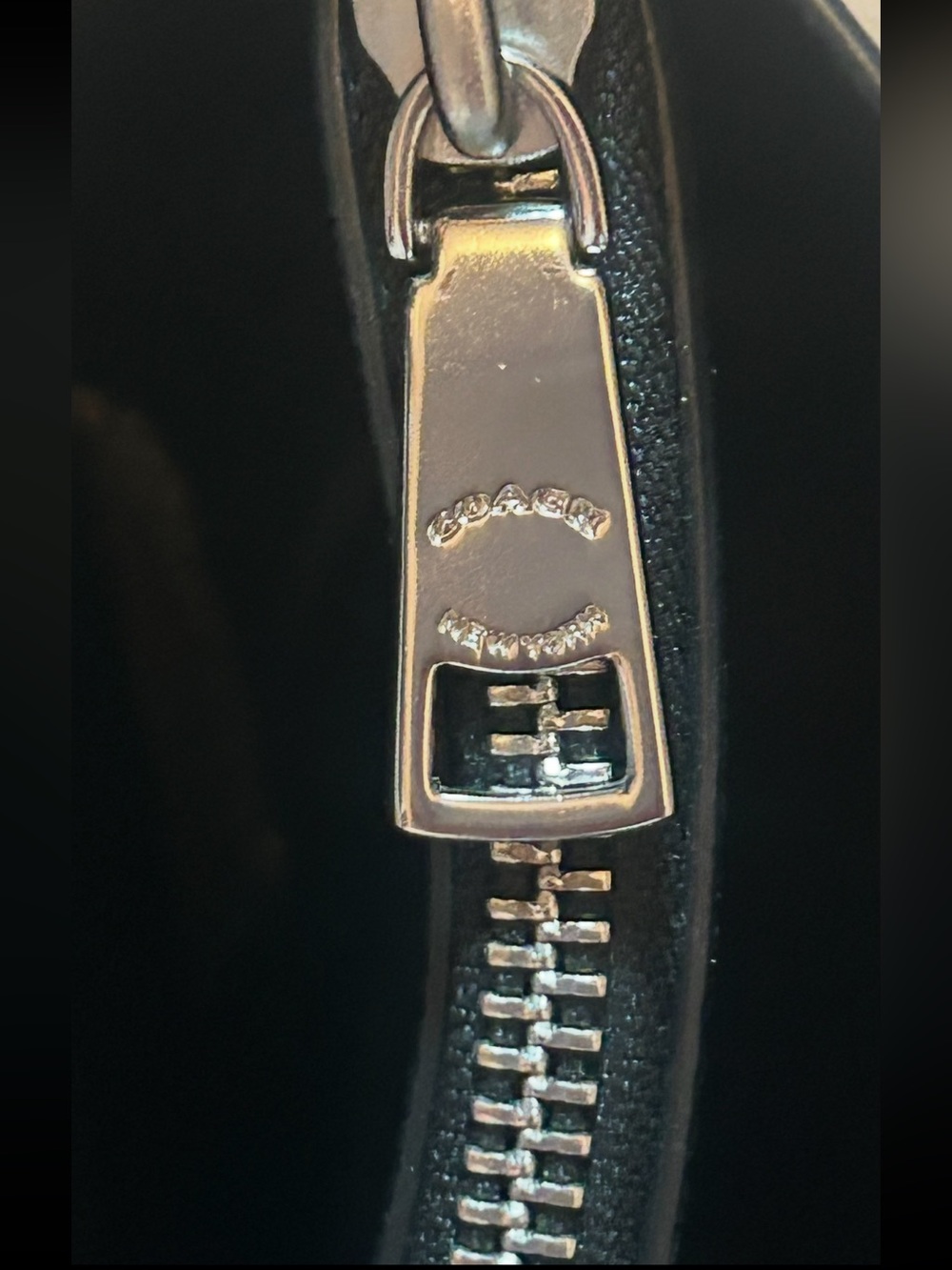 COACH Mollie Tote Bag- Black Croc-Embossed Leather - Picture 11 of 13